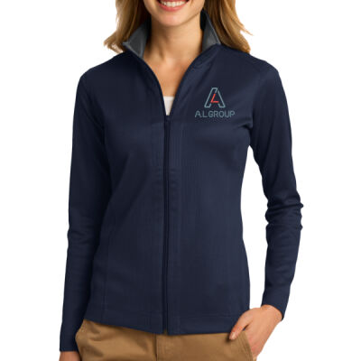 A.L. Group - Ladies Vertical Texture Full Zip Jacket Thumbnail